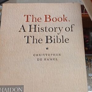 Phaidon Beige and Red Book Cover A HISTORY OF THE BIBLE